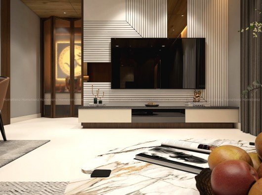 Oturma Odası – Şık TV Ünitesi & Duvar Paneli | Multimedya Dostu