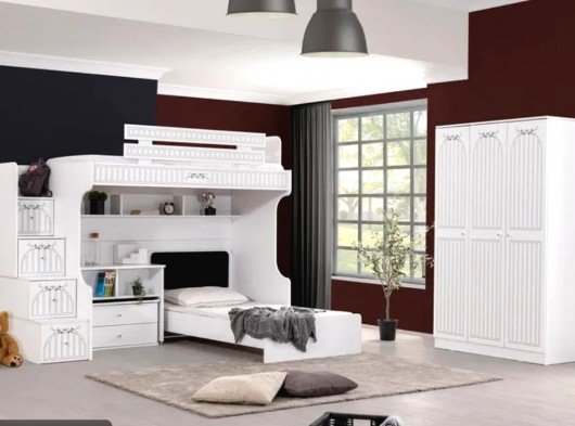 Çocuk Odası Sistem Gardırop + Çalışma Alanı | Düzenli & Çok Fonksiyonlu